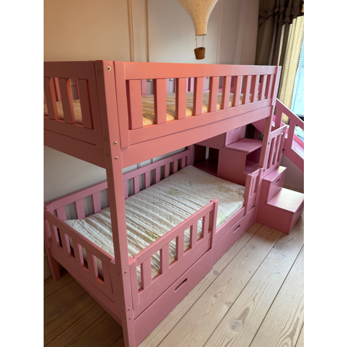 hoogslaper 80x160 met trap en glijbaan